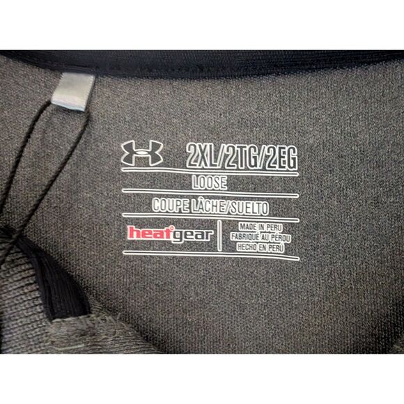 NWT Under Armour Polo Mens Size XXL 2X 2XL Grey Golf Shirt Heat Gear - Picture 3 of 7